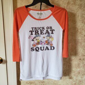 Trick Or Treat Squad Peanuts Halloween baseball tee